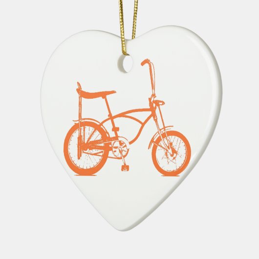 Retro Oranje Krate Banana Seat Bike Keramisch Ornament (Links)
