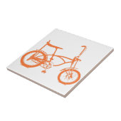 Retro Oranje Krate Banana Seat Bike Tegeltje (Zijkant)