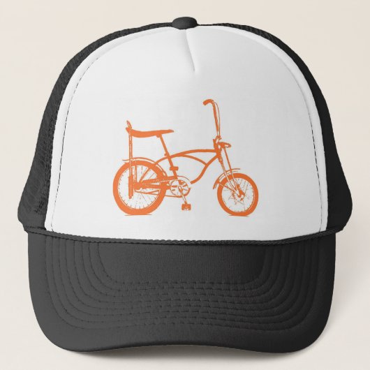 Retro Oranje Krate Banana Seat Bike Trucker Pet (Voorkant)