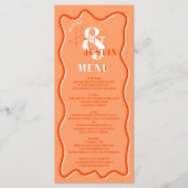 Retro oranje krommel wringt rond een tong menu (Voorkant)