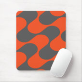 Retro Oranje Mod Golfpatroon Muismat (Met muis)