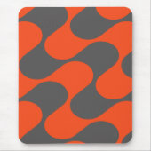Retro Oranje Mod Golfpatroon Muismat (Voorkant)
