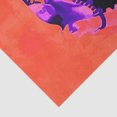  Retro Oranje Paars Girl Polka Dot Bikini Tissuepapier (Detail)