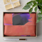  Retro Oranje Paars Girl Polka Dot Bikini Tissuepapier (Geschenk)