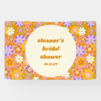 Retro Oranje Paarse Bloemstukken Bruiloft