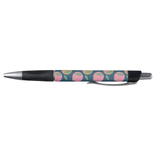 Retro Oranje Peach Fruit Patroon Pen (Bodem)