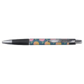 Retro Oranje Perzik Fruit Patroon Pen (Achterkant)