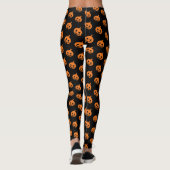 Retro Oranje pompoen Girlie Minimal Pattern Leggings (Achterkant)