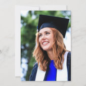 Retro Oranje roze gradiënt Fotogradiënt Partij Kaart (Achterkant)