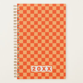 Retro Oranje Schaakbord 2026 Planner