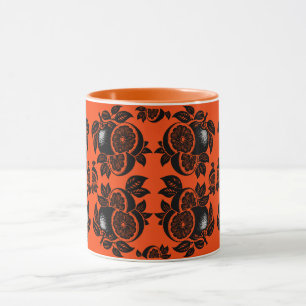 Retro Oranje Schijf Patroon Mok
