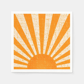 Retro Oranje Sun I  Sunrise I Boho Sunshine Servet
