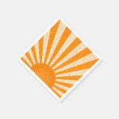 Retro Oranje Sun I  Sunrise I Boho Sunshine Servet (Hoek)