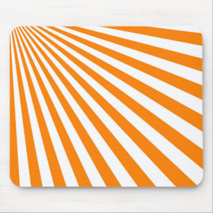 Retro Oranje Sun Rays Achtergrond Muismat