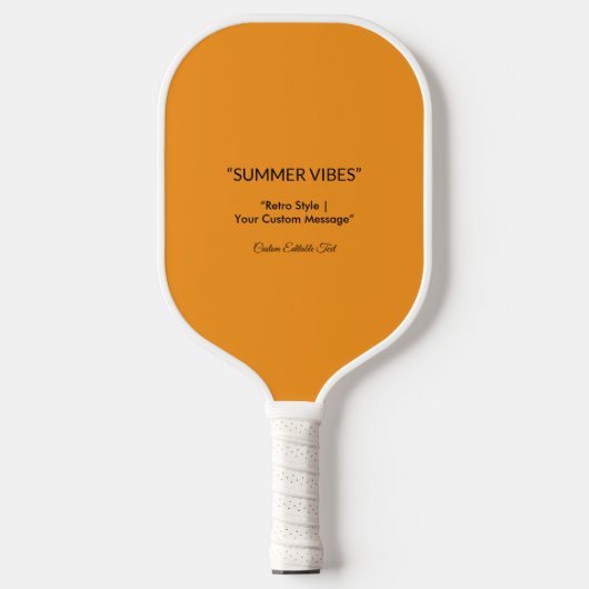 Retro Oranje textuur - Summer Vibes Art Pickleball Paddle (Voorkant)