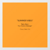 Retro Oranje textuur - Summer Vibes Art Raamsticker (Vel)