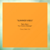 Retro Oranje textuur - Summer Vibes Art Raamsticker (Vel 3)