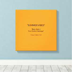 Retro Oranje Textuur – Zomer Vibes Kunst Canvas Afdruk