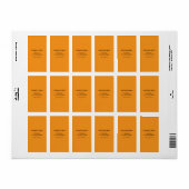 Retro Oranje Textuur – Zomer Vibes Kunst Etiket (Full Sheet)