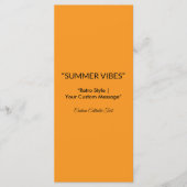 Retro Oranje Textuur – Zomer Vibes Kunst Menu (Voorkant)