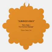 Retro Oranje Textuur – Zomer Vibes Kunst Ornament Kaart (Voorkant)