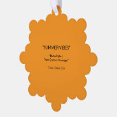 Retro Oranje Textuur – Zomer Vibes Kunst Ornament Kaart (Links)