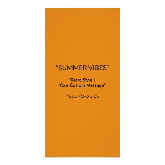 Retro Oranje Textuur – Zomer Vibes Kunst Perfect Poster (Voorkant)
