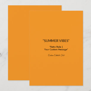 Retro Oranje Textuur – Zomer Vibes Kunst Save The Date