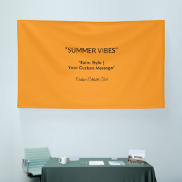 Retro Oranje Textuur – Zomer Vibes Kunst Spandoek