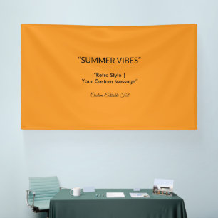 Retro Oranje Textuur – Zomer Vibes Kunst Spandoek