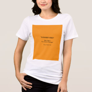 Retro Oranje Textuur – Zomer Vibes Kunst Tri-Blend Shirt