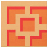 Retro Oranje Trellis Fabric Stof (Close Up)