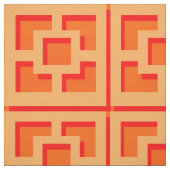 Retro Oranje Trellis Fabric Stof (Swatch)