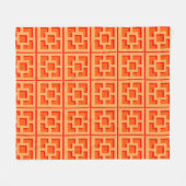 Retro Oranje Trellis Fleece Blanket Deken (Voorkant (Horizontaal))