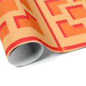 Retro Oranje Trellis Wrapping Paper Cadeaupapier (Rol Hoek)