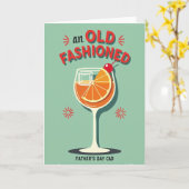 Retro Oranje Vaderdag kaart (Gele Bloem)
