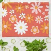 Retro Oranje ventilatorkeuken uit 1960 Theedoek (Gevouwen)