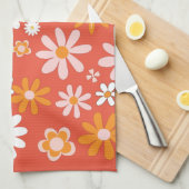 Retro Oranje ventilatorkeuken uit 1960 Theedoek (Quarter Fold)