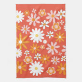 Retro Oranje ventilatorkeuken uit 1960 Theedoek (Verticaal)