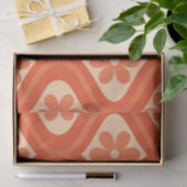 Retro Oranje ventilatorpatroon op middeleeuwse oge Tissuepapier (Geschenk)