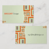 Retro Oranje Visitekaartje (Voorkant / Achterkant)