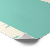 Retro Oranje vogels op afbeelding van vogelbomen Poster (Hoek)