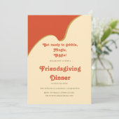 RETRO ORANJE VRIENDSCHAPSGEVEN KAART (Staand voorkant)