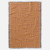 Retro oranje zonburstpatroon deken (Voorkant Verticaal)