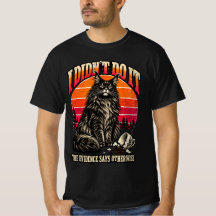 Retro Oranje Zonsondergang Maine Coon Onschuldige
