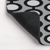Retro Orb Pattern - grijze en zwarte mousepad Muismat (Hoek)