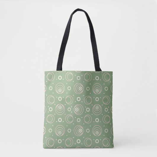 Retro Orbit Groene Patroon Tas (Voorkant)