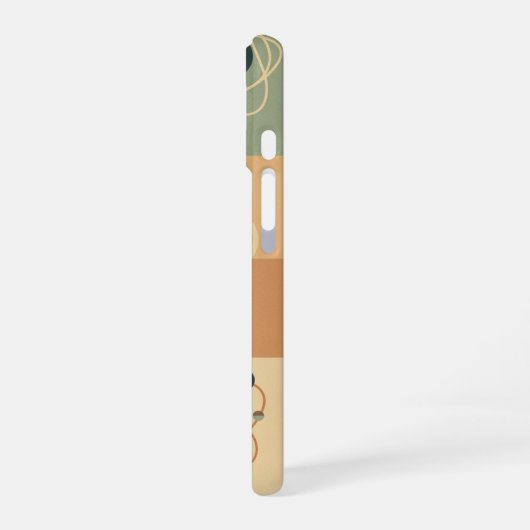 Retro Orbital Circles Pattern iPhone 16 Hoesje (Linkerkant)