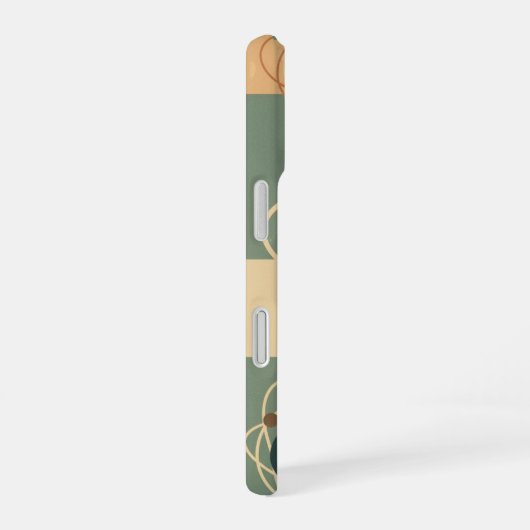 Retro Orbital Circles Pattern iPhone 16 Hoesje (Rechterkant)