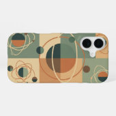 Retro Orbitale Cirkels Patroon iPhone 16 Hoesje (Achterkant horizontaal)